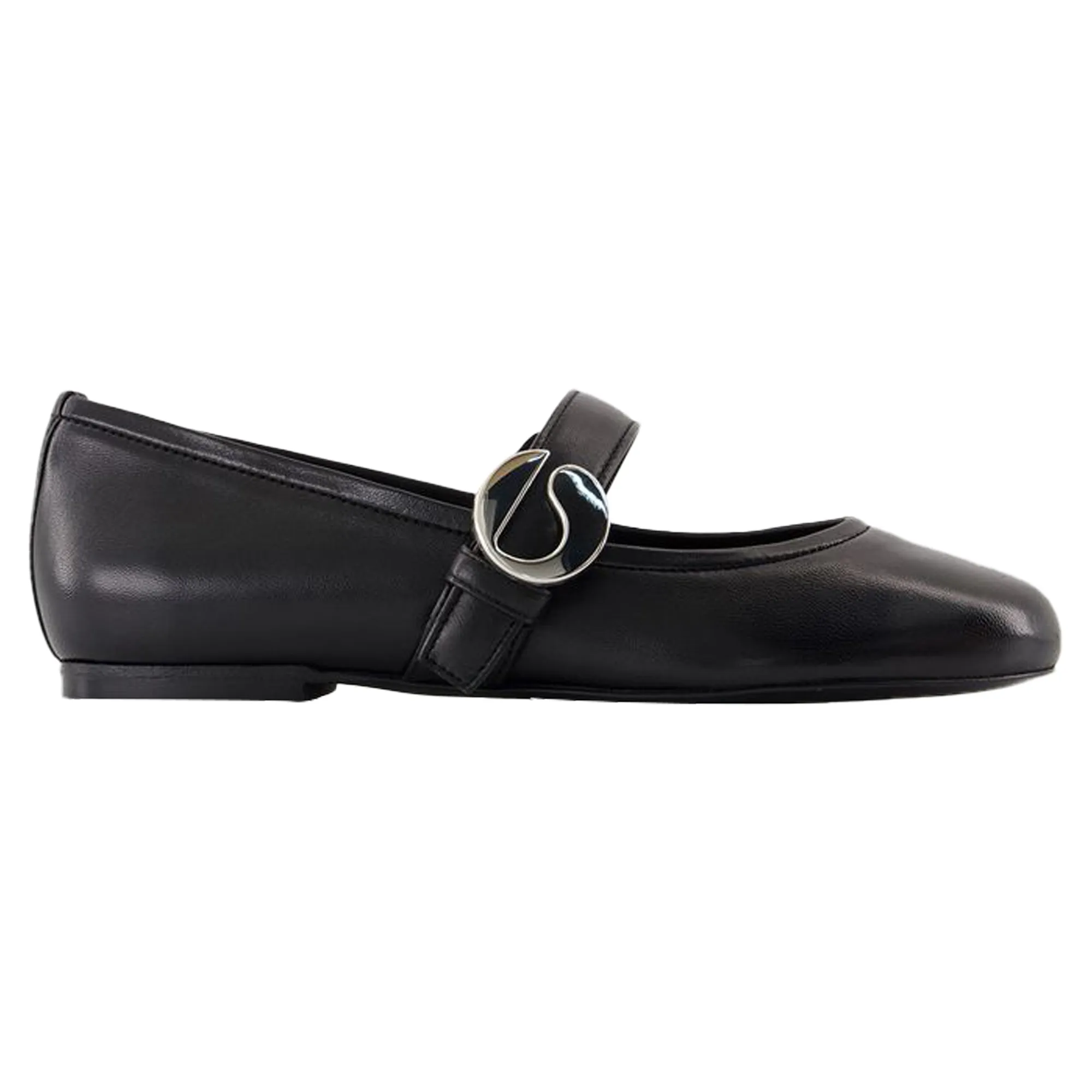 Belt ballerinas - Coperni - Leather - Black