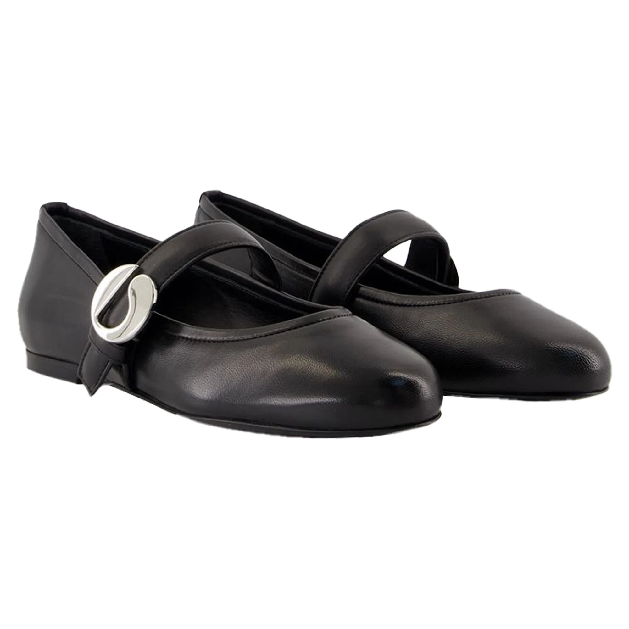 Belt ballerinas - Coperni - Leather - Black