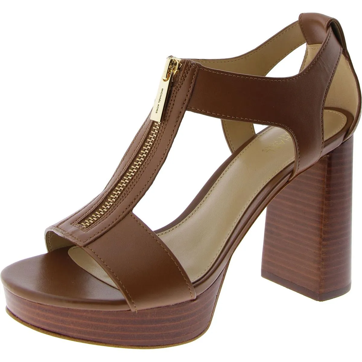 BERKLEY MID Womens Leather Open toe Block Heel
