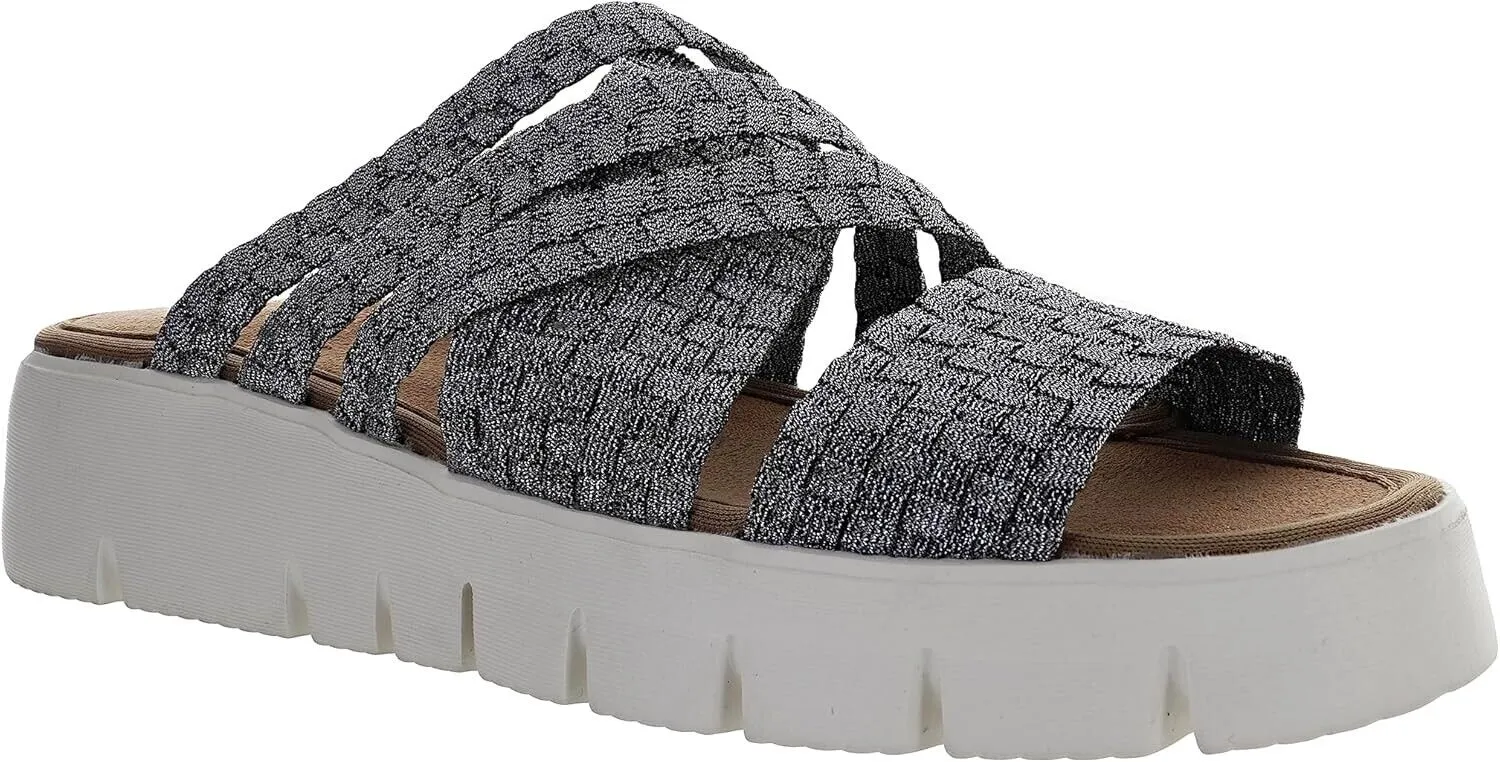 Bernie Mev FX Kate Sandal Women's US 10 Gray Memory Foam Platform Slide KHD379