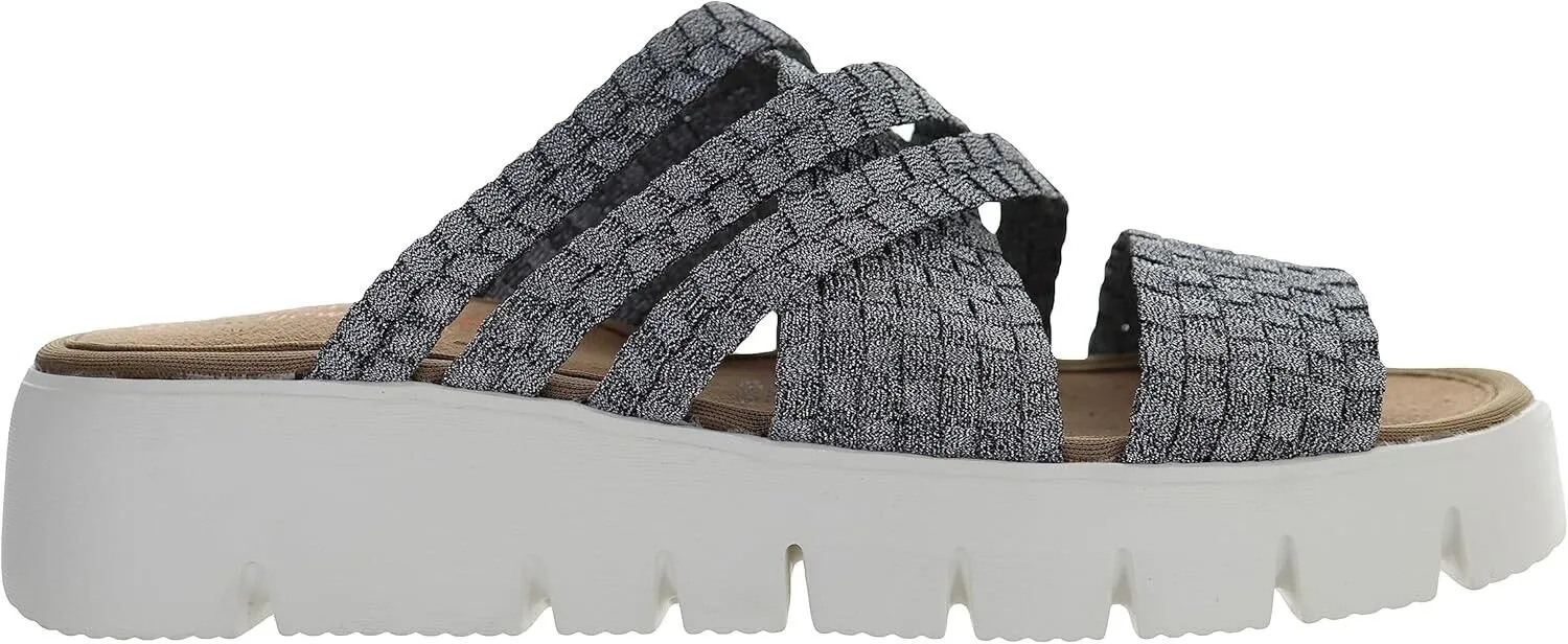 Bernie Mev FX Kate Sandal Women's US 10 Gray Memory Foam Platform Slide KHD379