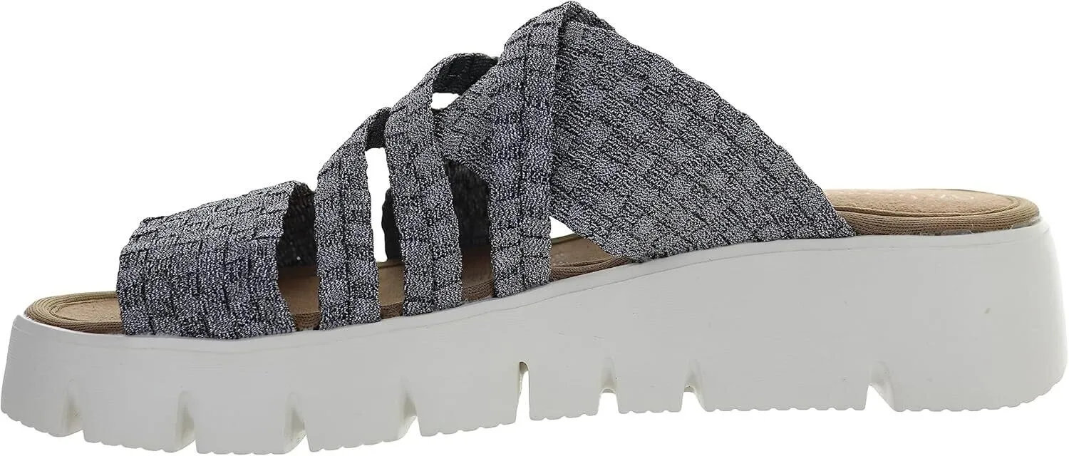 Bernie Mev FX Kate Sandal Women's US 10 Gray Memory Foam Platform Slide KHD379