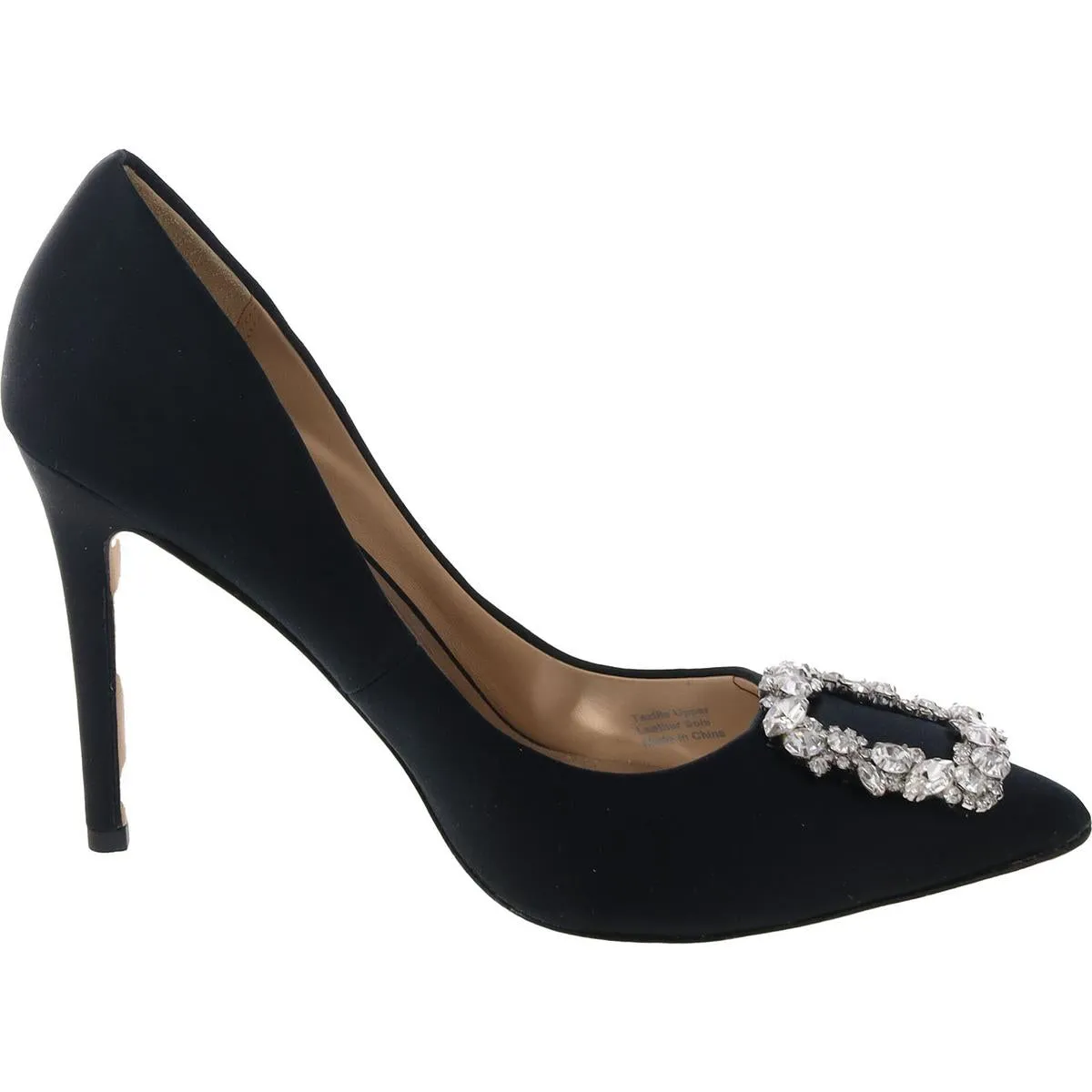 BHFO Womens Jeweled Leather D'Orsay Heels