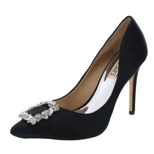BHFO Womens Jeweled Leather D'Orsay Heels