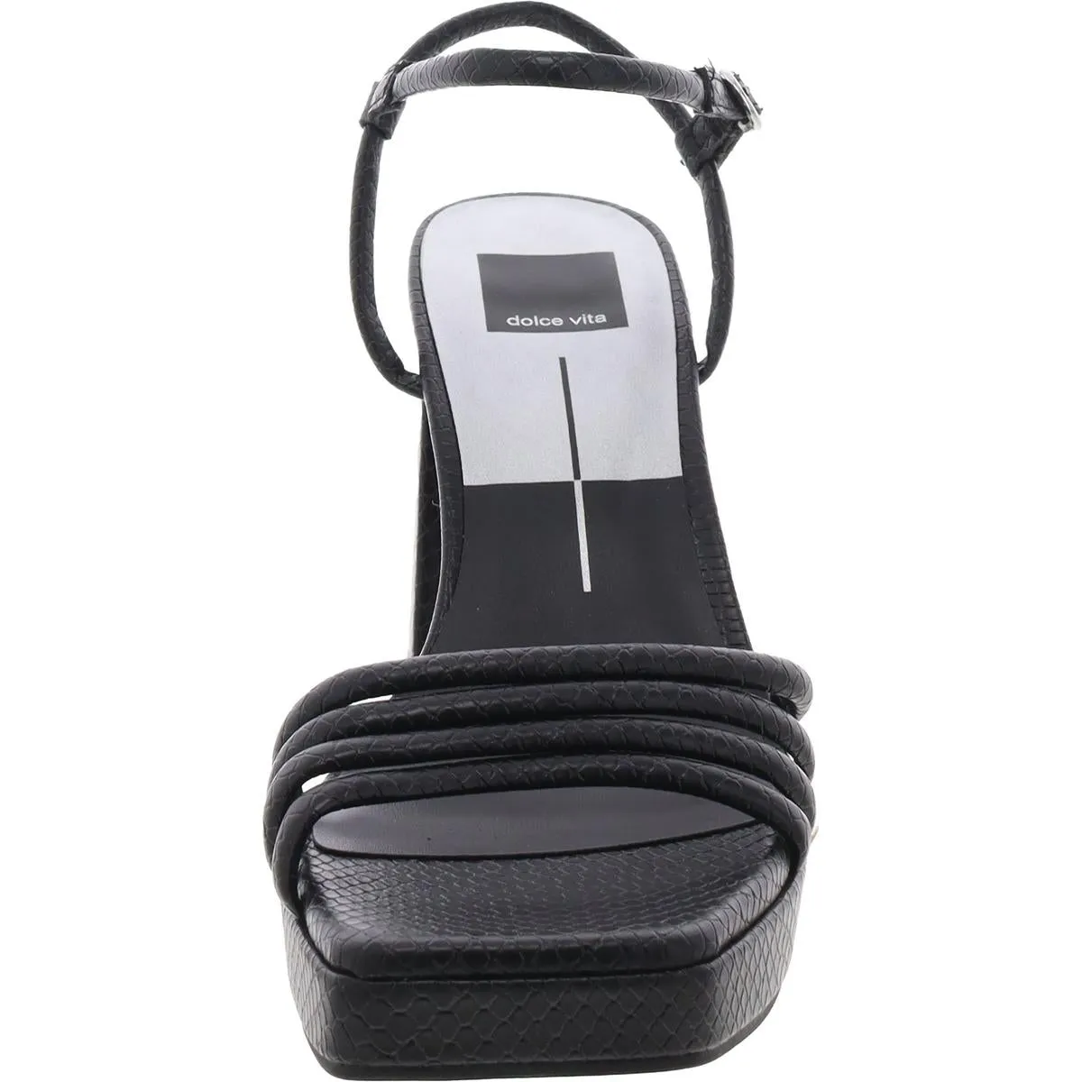 Bhfo Womens Square Open Toe Ankle Strap Block Heel