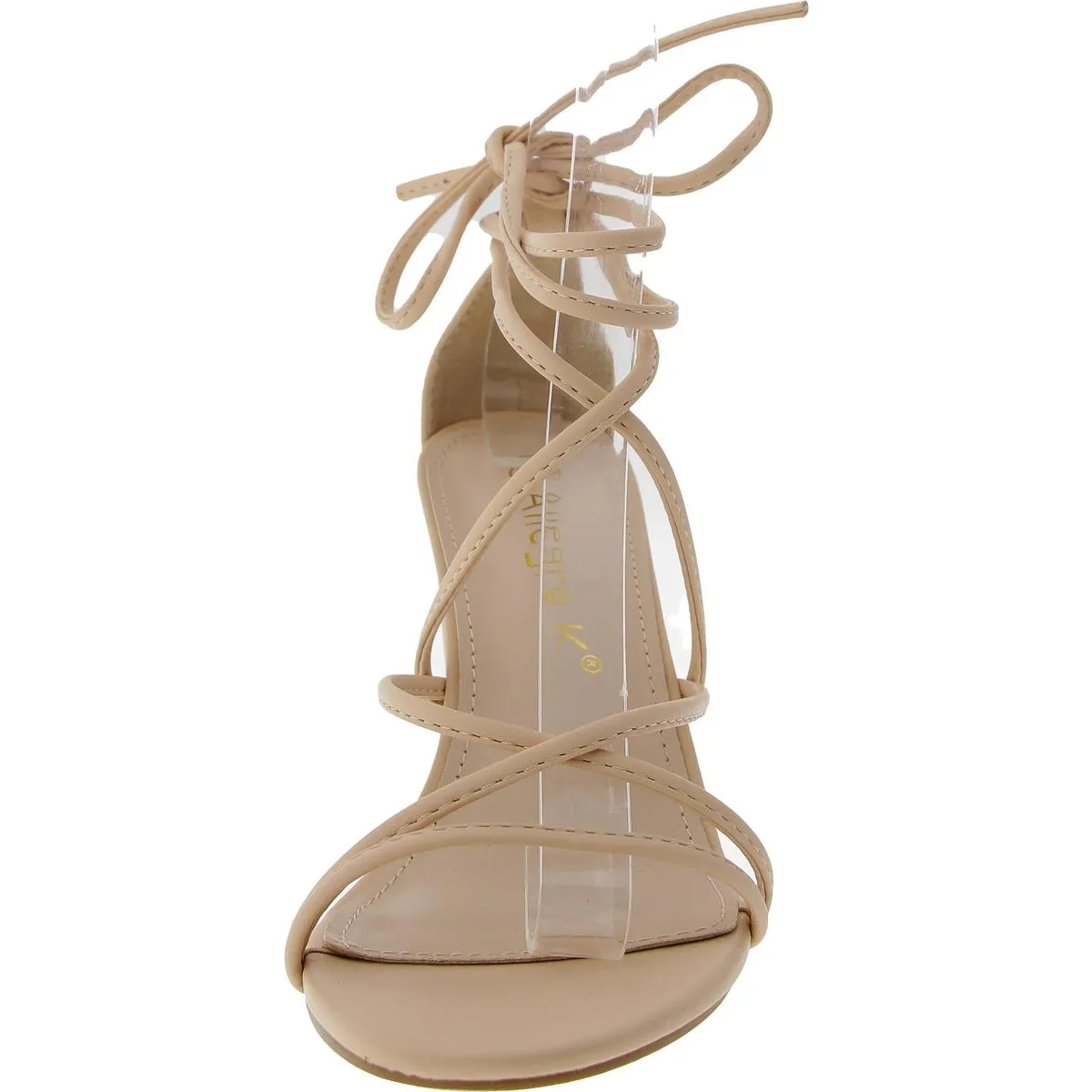 Bhfo Womens Strappy Faux Leather Lace-Up