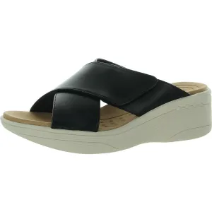 Bindie8 Womens Open Toe Lightweight Slide Sandals