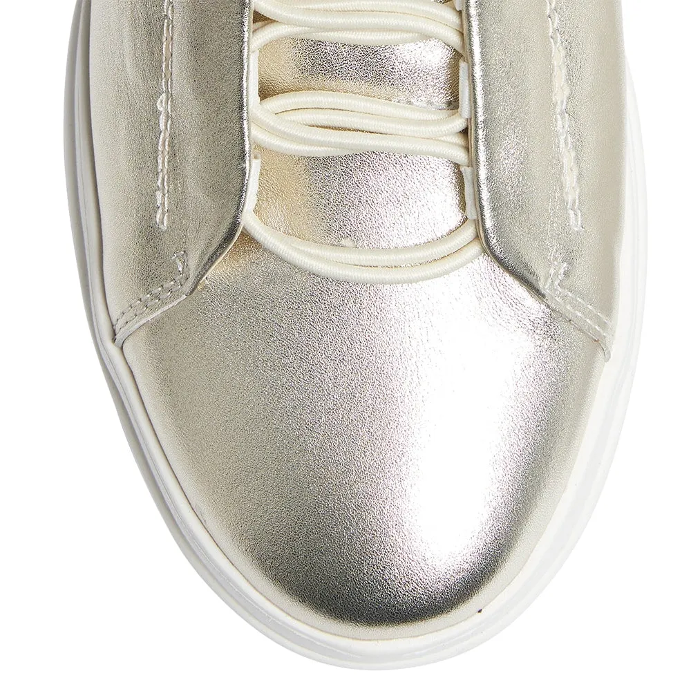Bison Sneaker in Soft Gold Leather