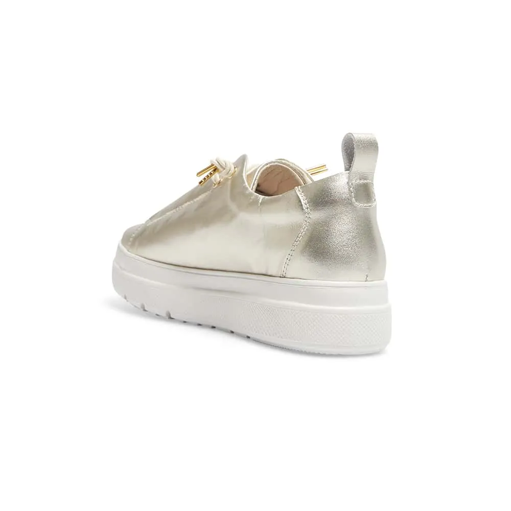 Bison Sneaker in Soft Gold Leather