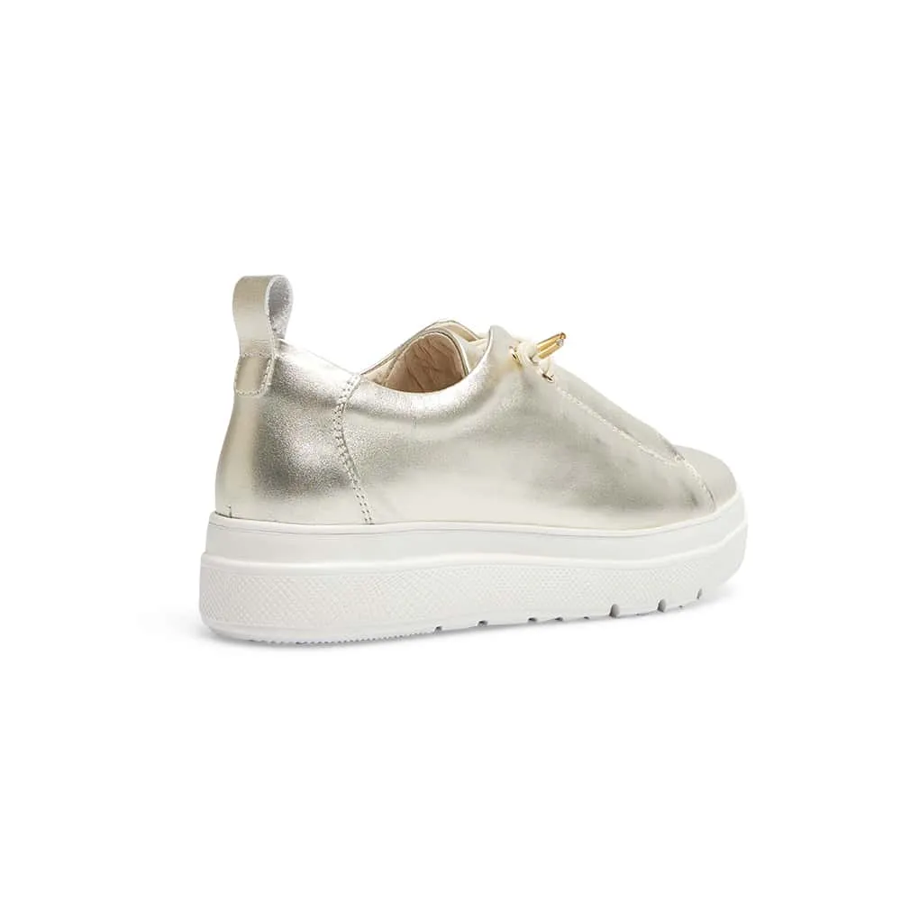 Bison Sneaker in Soft Gold Leather