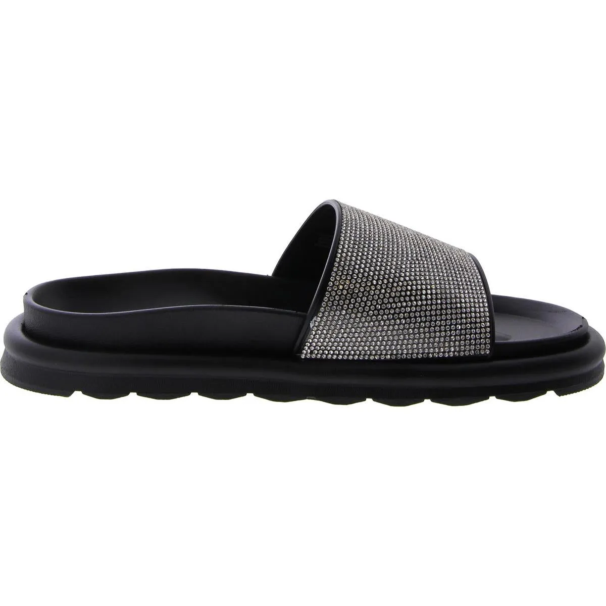 Biz Womens Open Toe Slip On Slide Sandals