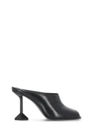 Black Dance Leather Sabot