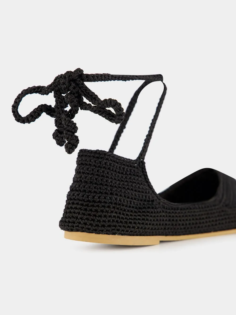Black High Crochet Ballerina