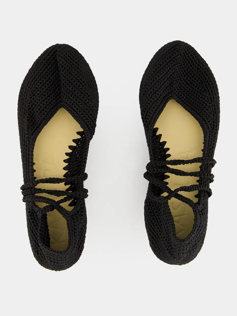Black High Crochet Ballerina