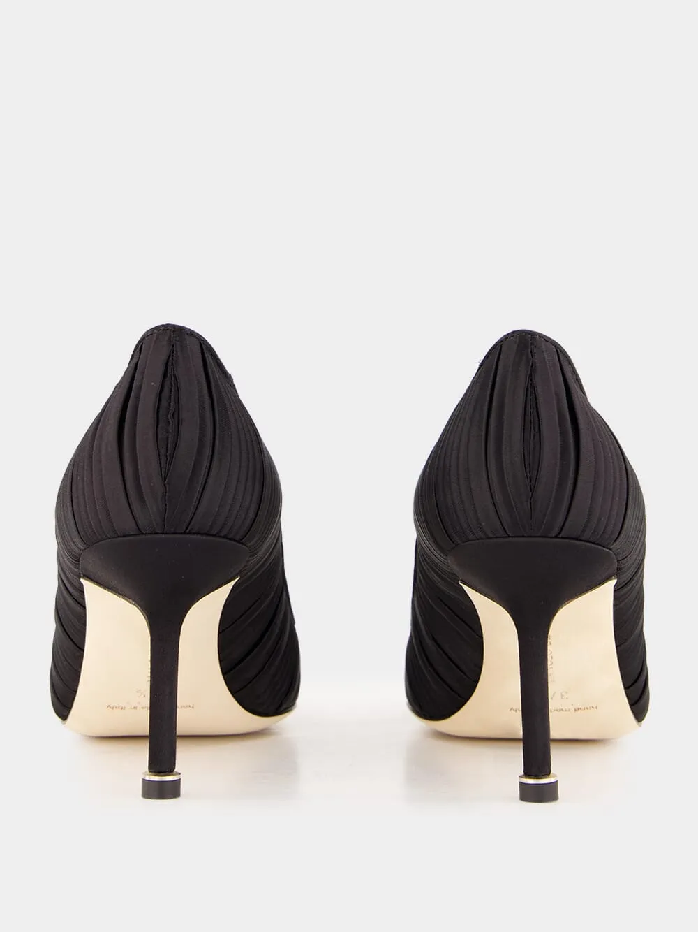 Black Satin Hangisi Pumps