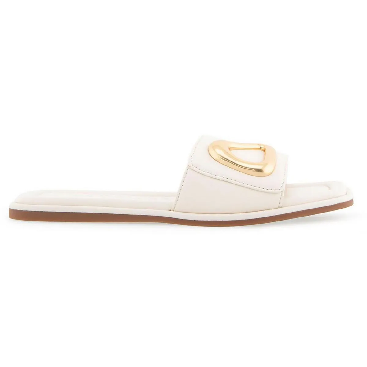 BLAIRE Womens Leather Slip On Slide Sandals