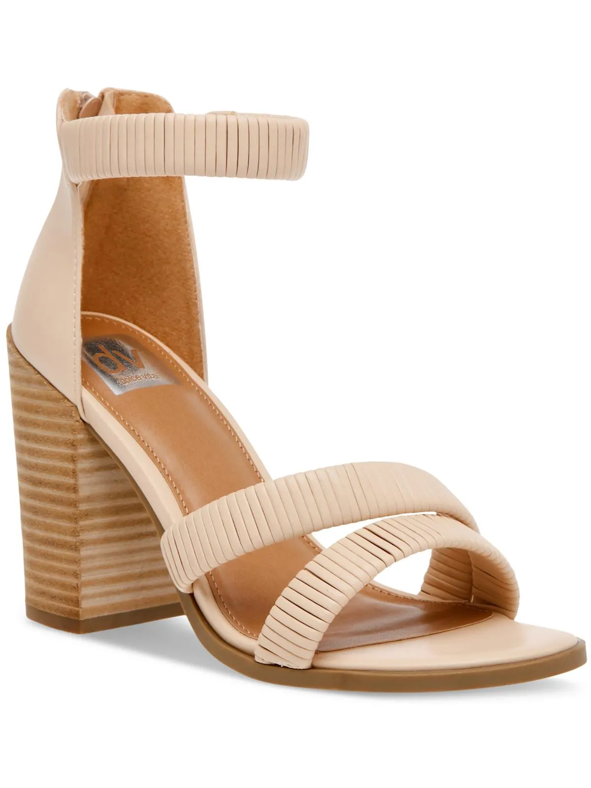 Bleeker Womens Faux Leather Slip On Block Heels