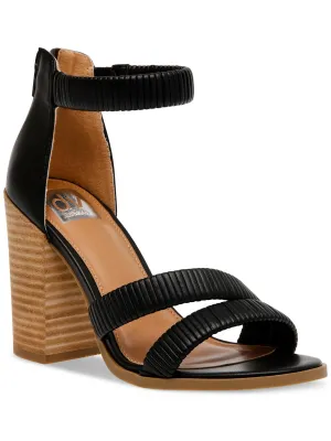 Bleeker Womens Faux Leather Slip On Block Heels