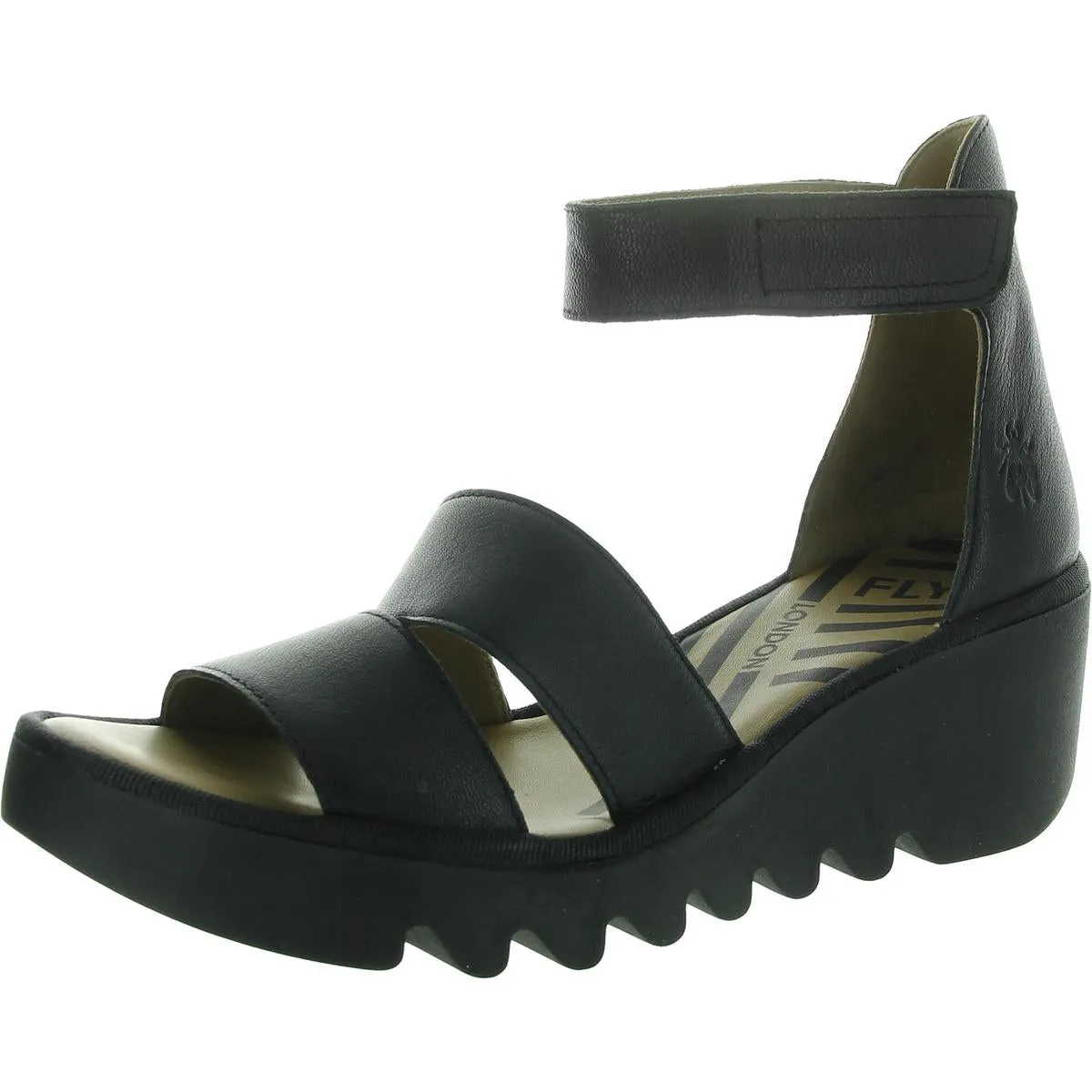 Bono 290 Womens Velcro Leather Wedge Sandals