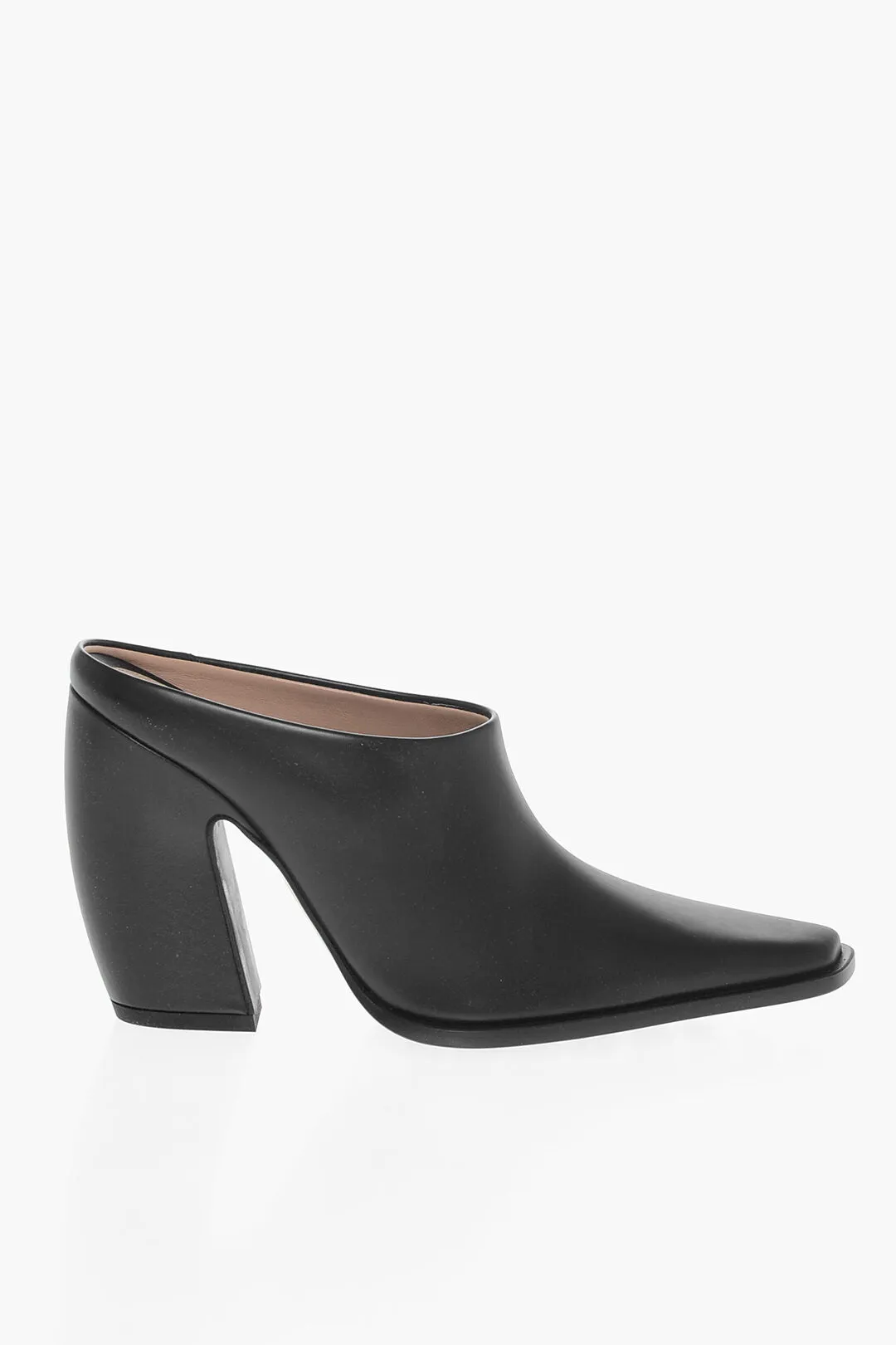 Bottega Veneta Leather Tex Mules With Covered Heel 10Cm