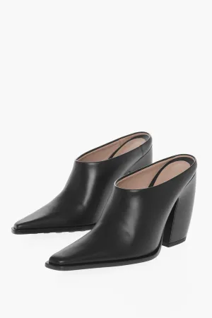 Bottega Veneta Leather Tex Mules With Covered Heel 10Cm