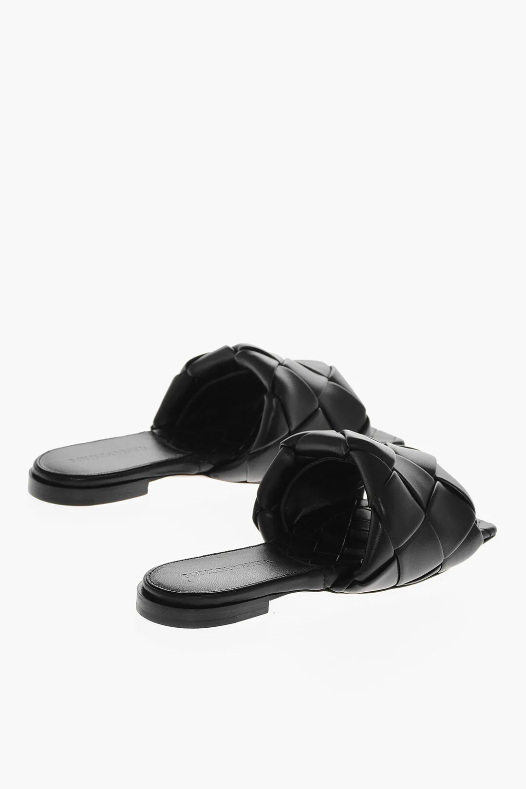 Bottega Veneta Woven Leather Lido Sliders