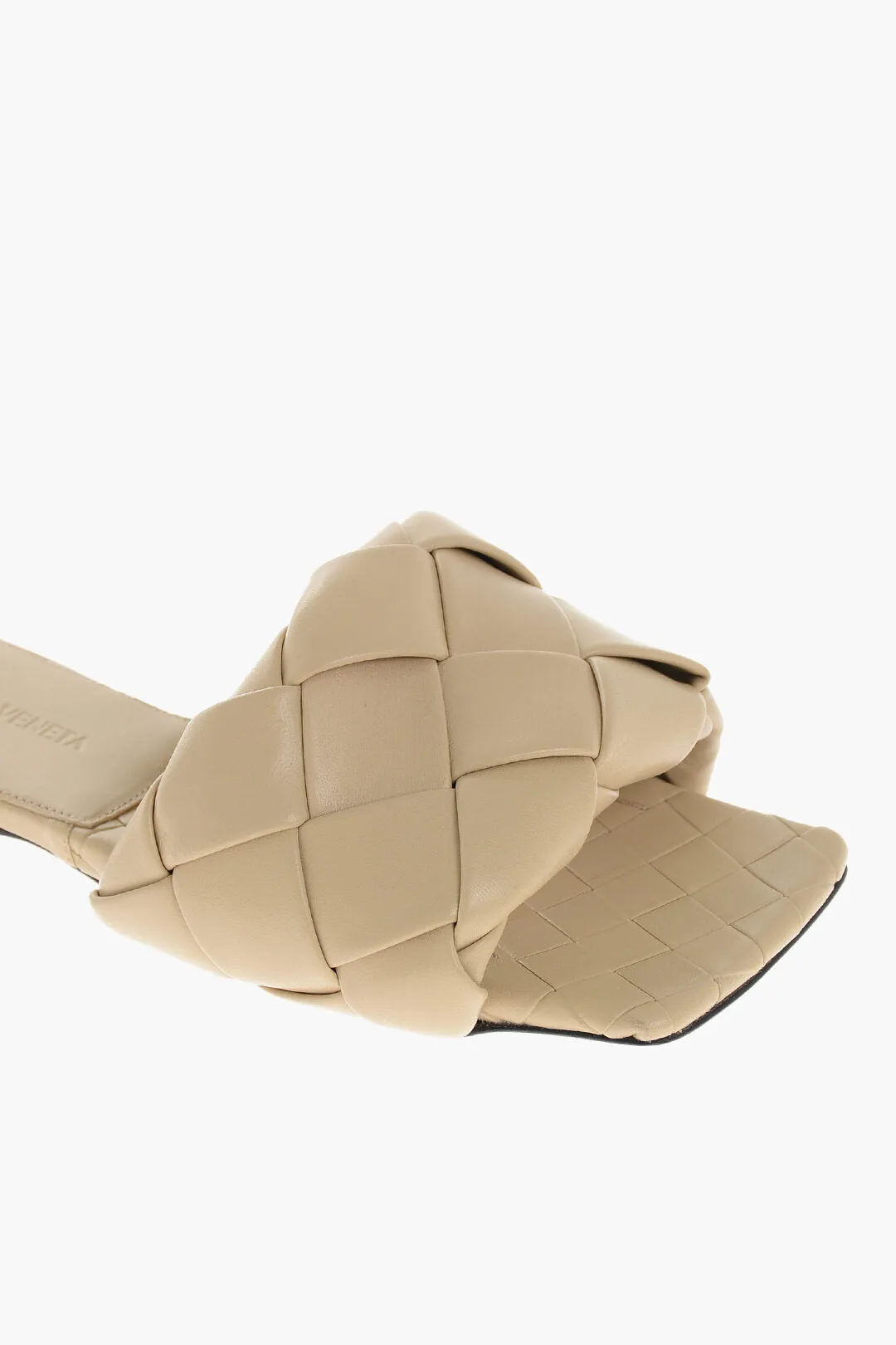 Bottega Veneta Woven Leather Lido Sliders
