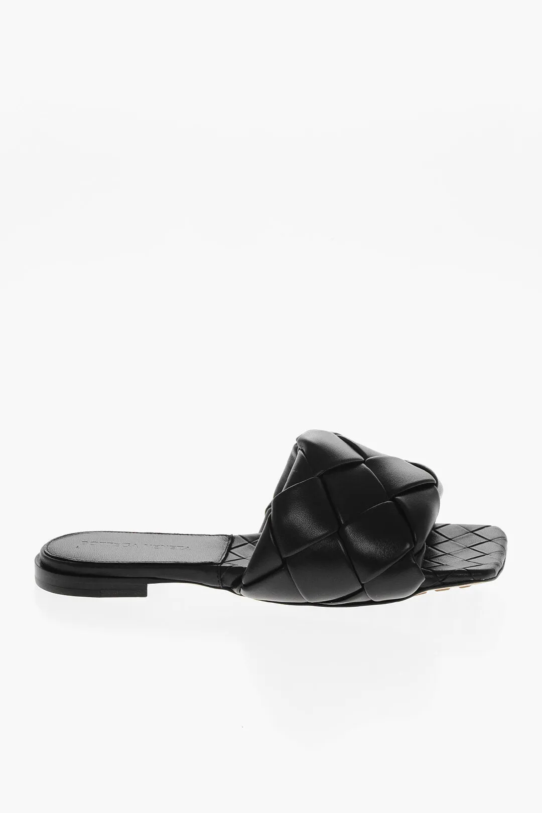 Bottega Veneta Woven Leather Lido Sliders