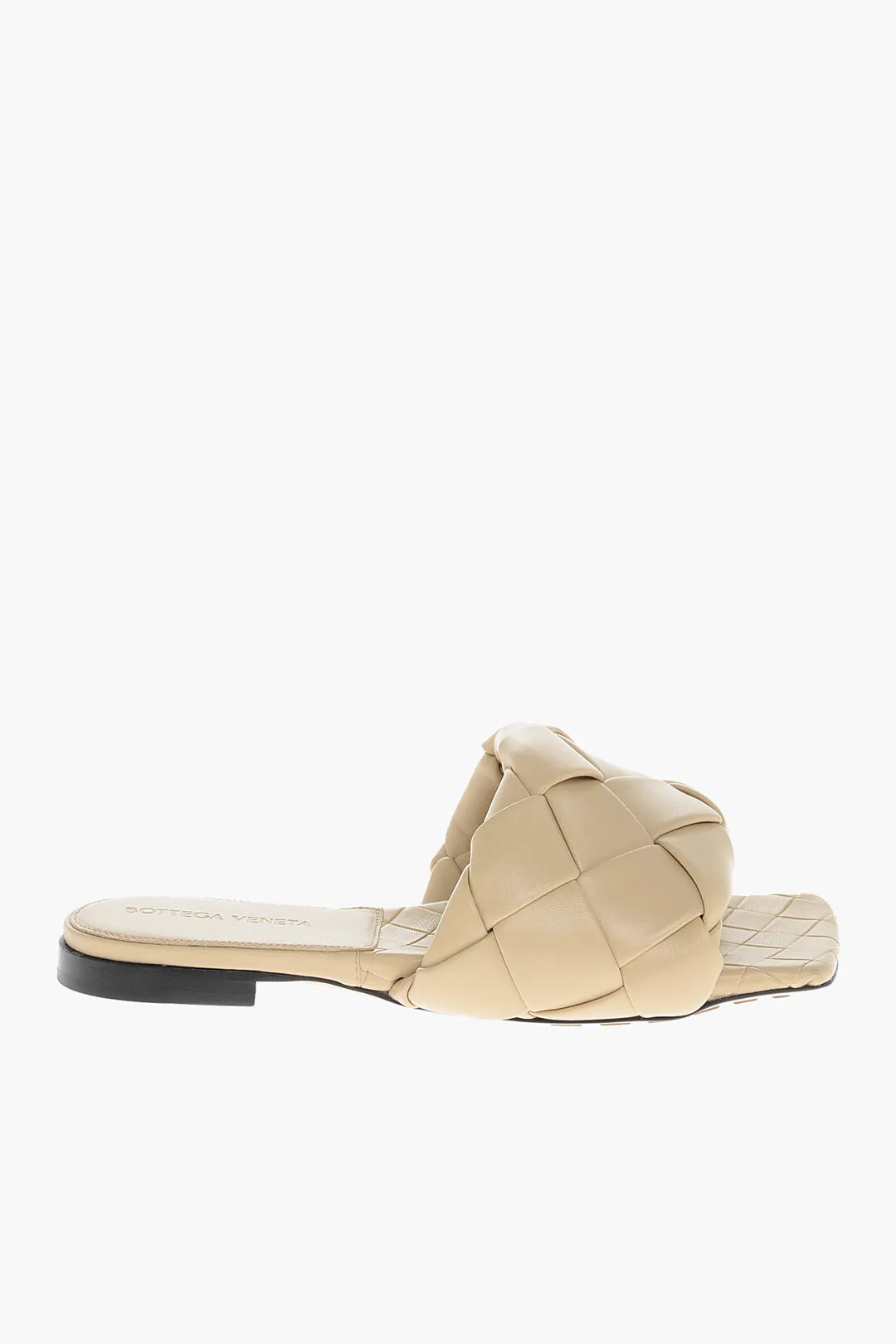 Bottega Veneta Woven Leather Lido Sliders
