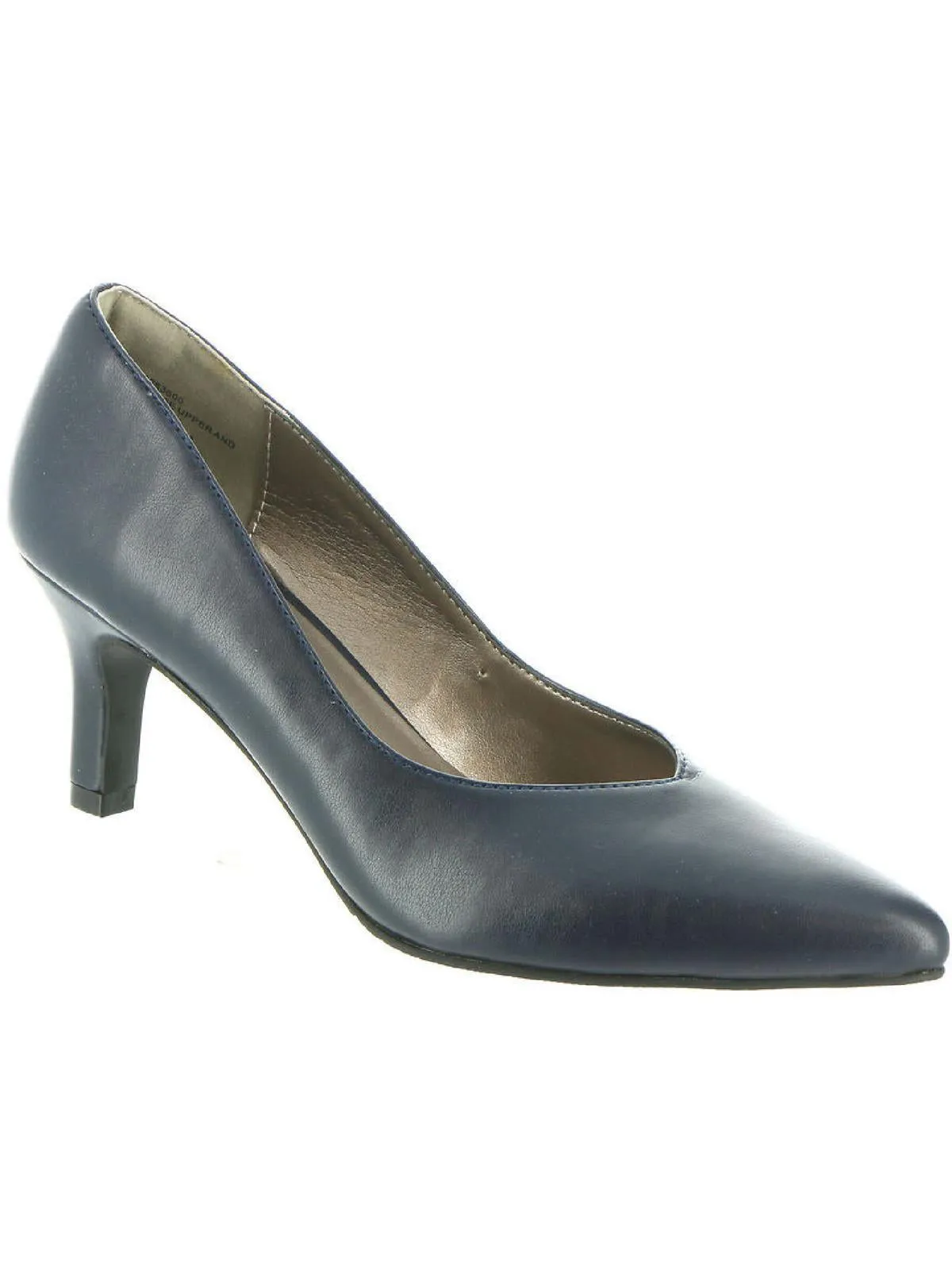 Brianne Womens Faux Leather Pointed Toe Dress Heels