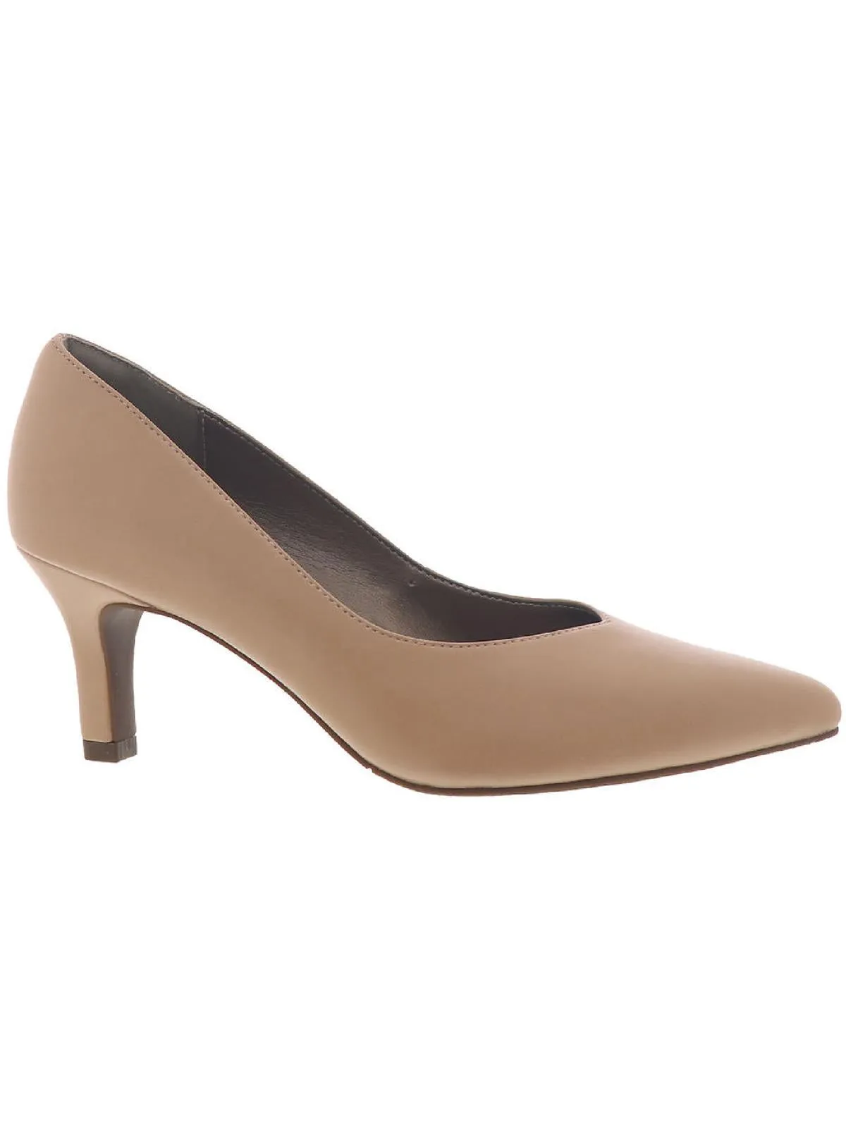 Brianne Womens Faux Leather Pointed Toe Dress Heels