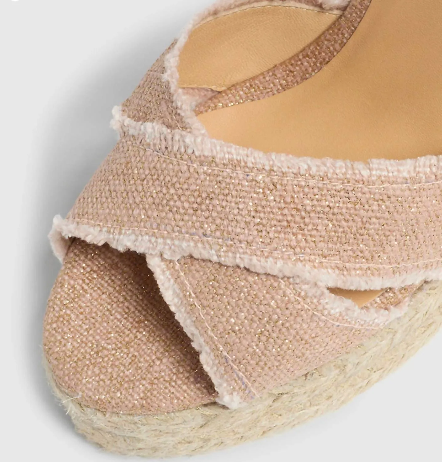 Bromelia Espadrille Sandal In Rosa Oro