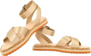 Bullboxer Waltton 053001F1S Sandals Women's 9 Platinum Cutout Ankle Strap KHD315