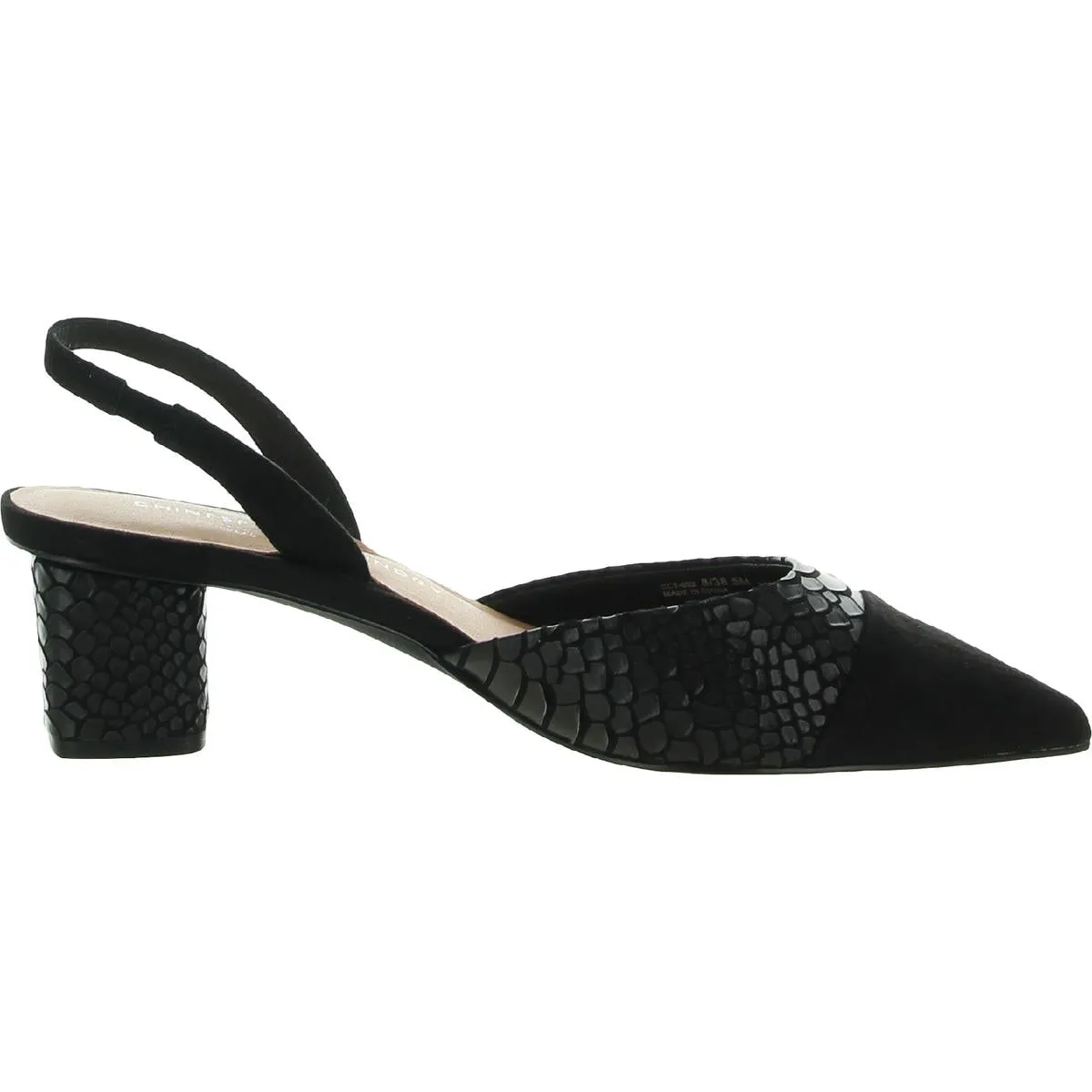 Cabella Womens Suede Pointed-Toe Kitten Heels