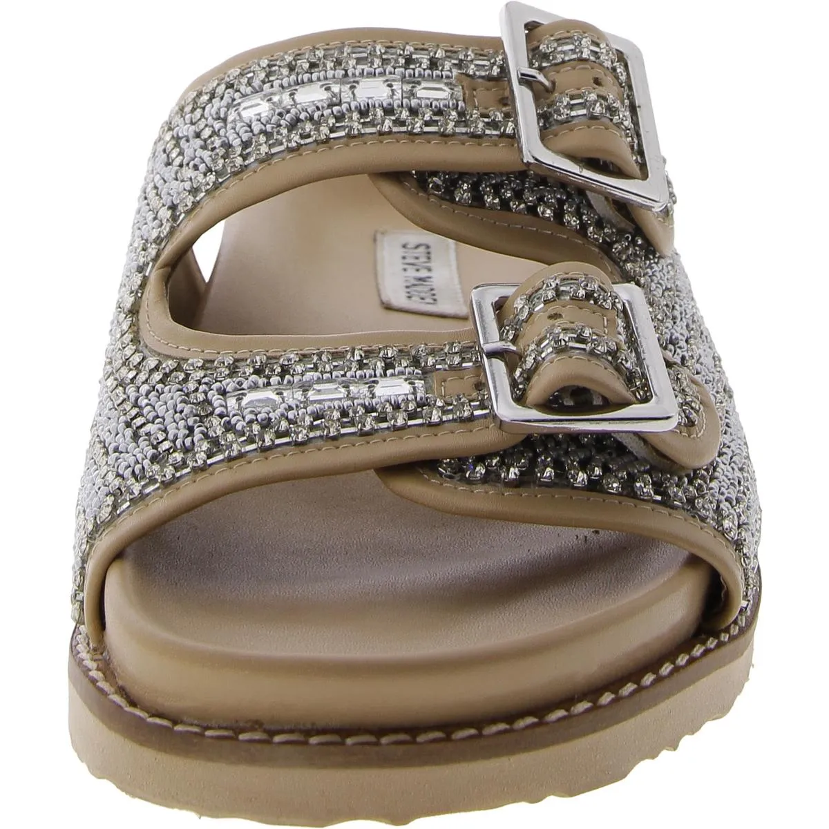 Cabo Womens Embellished Buckle Slide Sandals