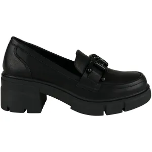Caesar  Womens Chain Faux Leather Loafers