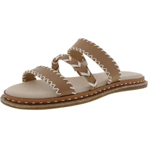 Caia Womens Padded Insole Leather Slide Sandals