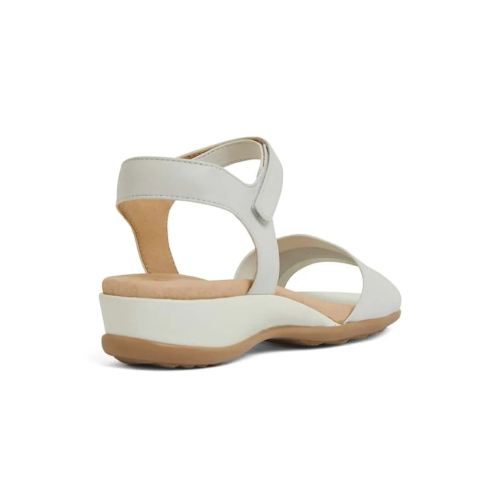 Camden Sandal in White Leather