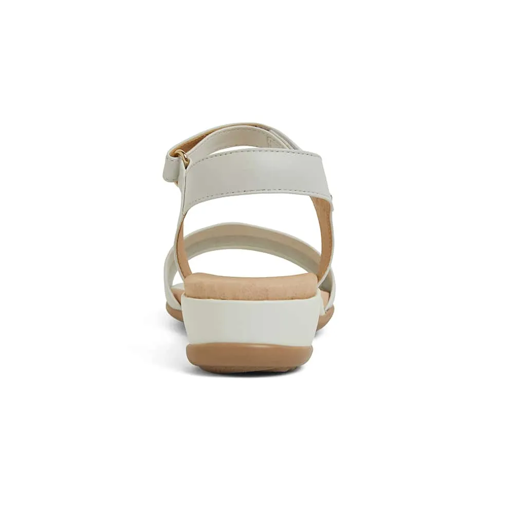 Camden Sandal in White Leather