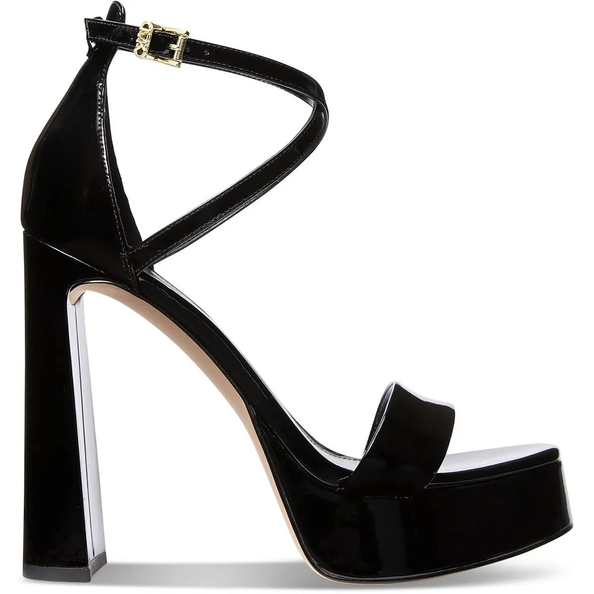 Cami Platform Womens Strappy Crinkled Platform Heels