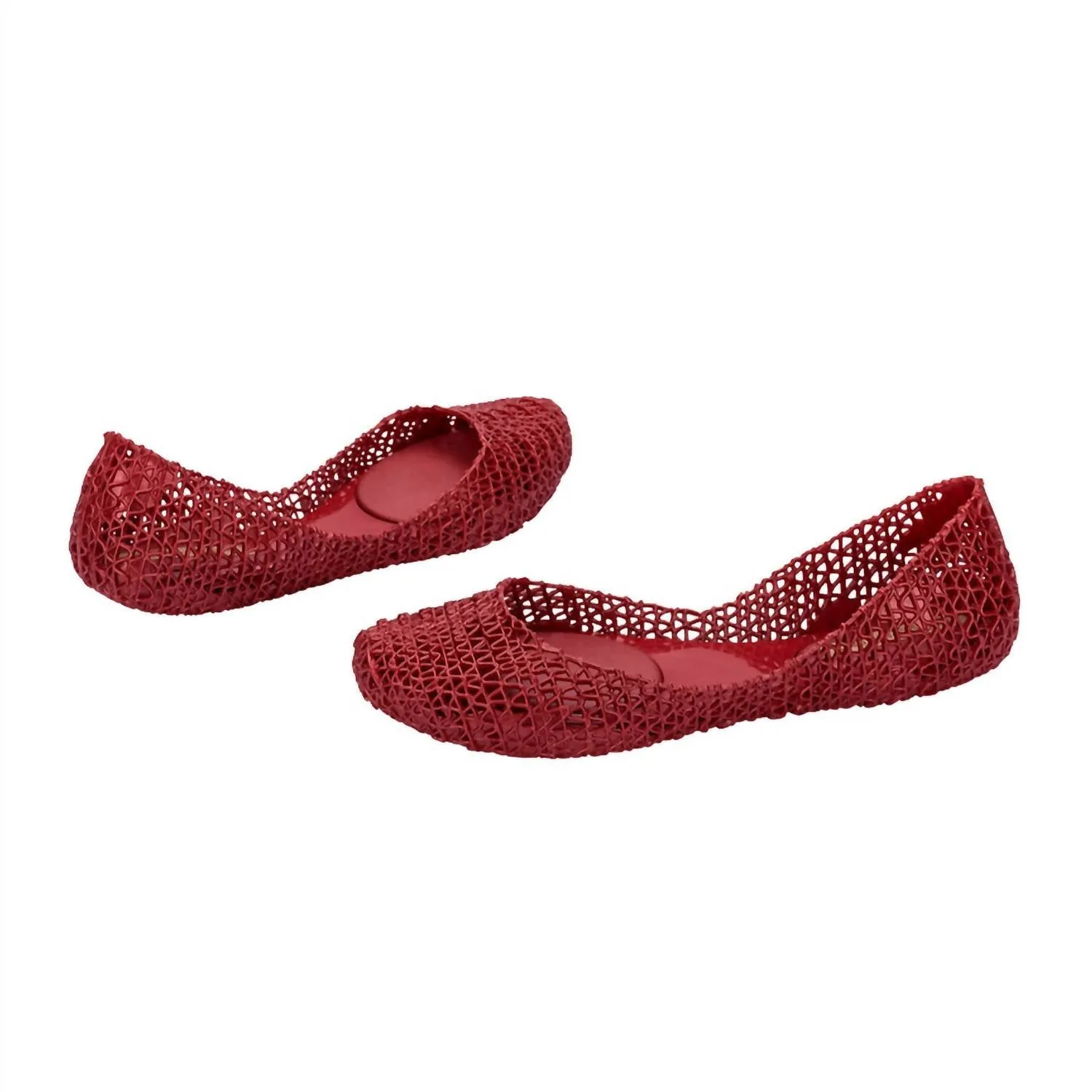 Campana Slip On Ballet Flats Shoes In Red