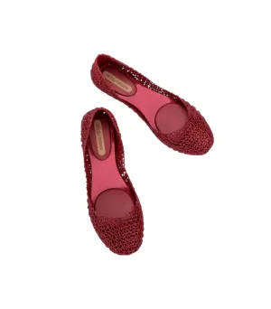 Campana Slip On Ballet Flats Shoes In Red
