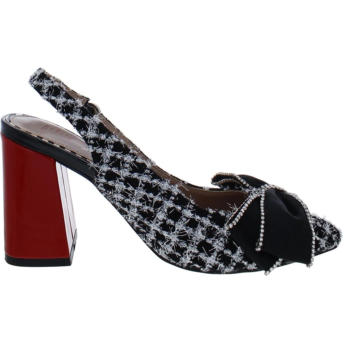 Camyla Womens Metallic Pointed Toe Slingback Heels