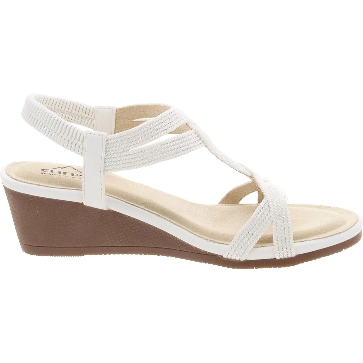 Candelle Womens Stretch Wedge Slingback Sandals