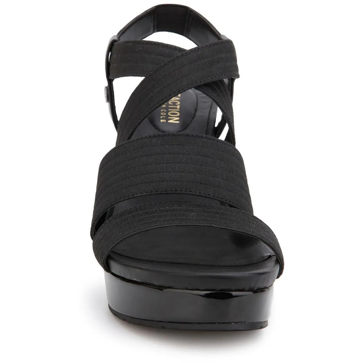 Card Elastic Wedge Womens Strappy Man Made Platform Sandals