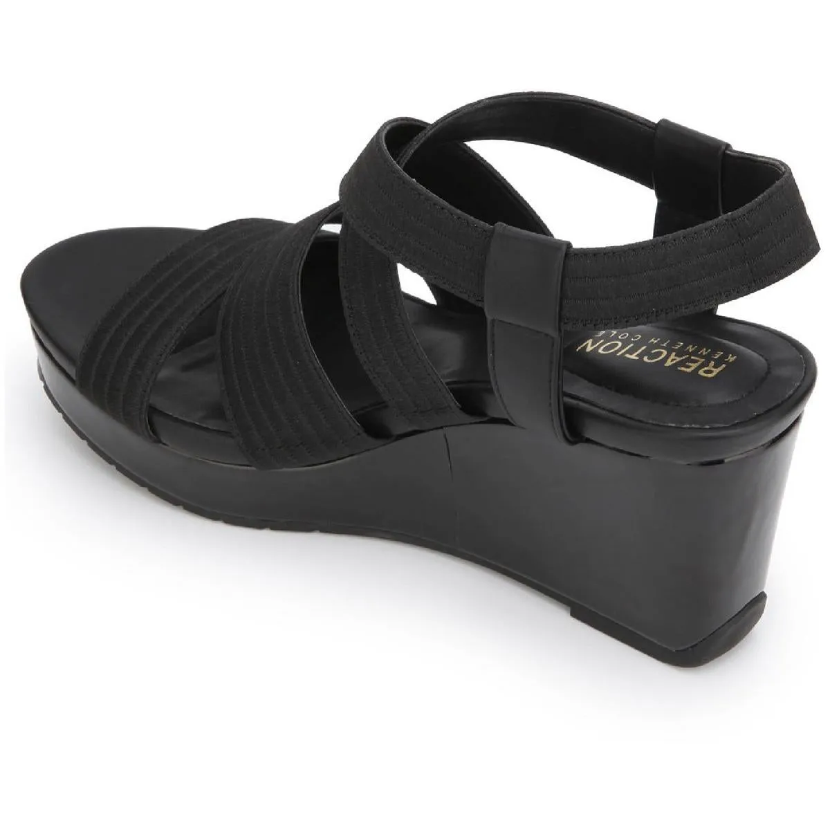 Card Elastic Wedge Womens Strappy Man Made Platform Sandals