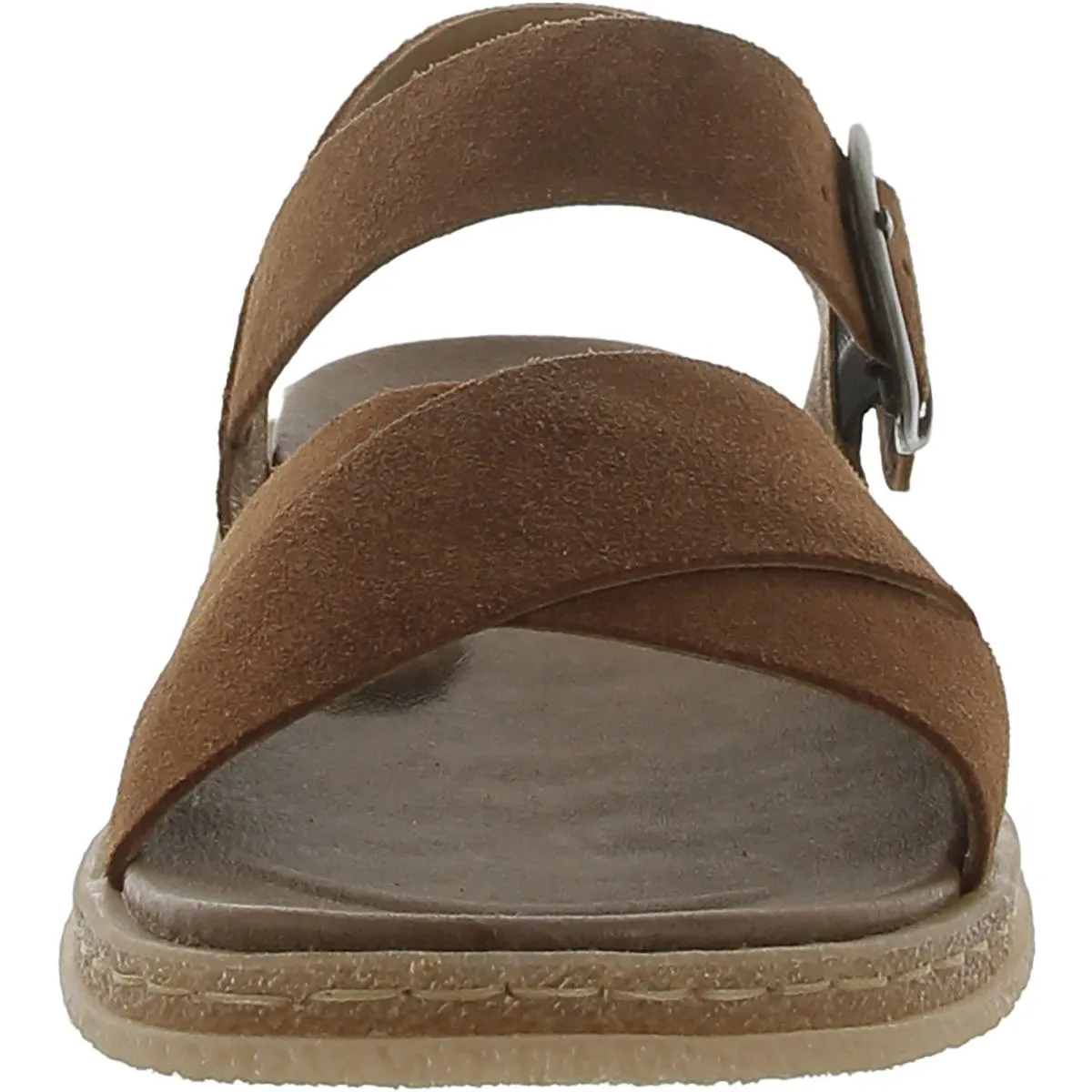 Carla Womens Leather Criss-Cross Front Ankle Strap