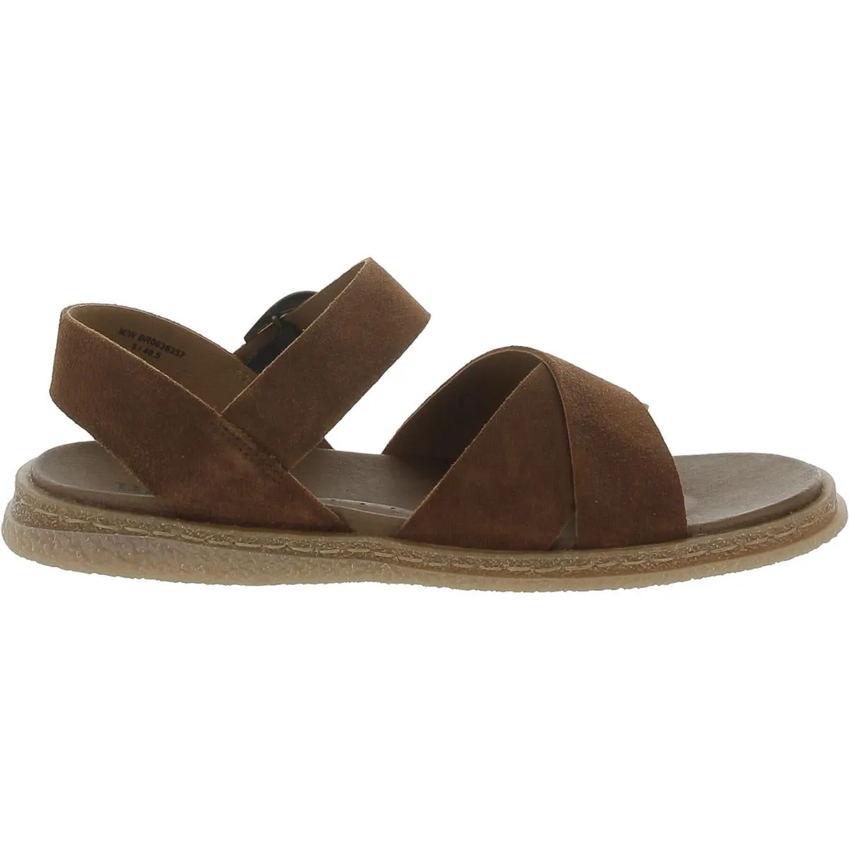 Carla Womens Leather Criss-Cross Front Ankle Strap