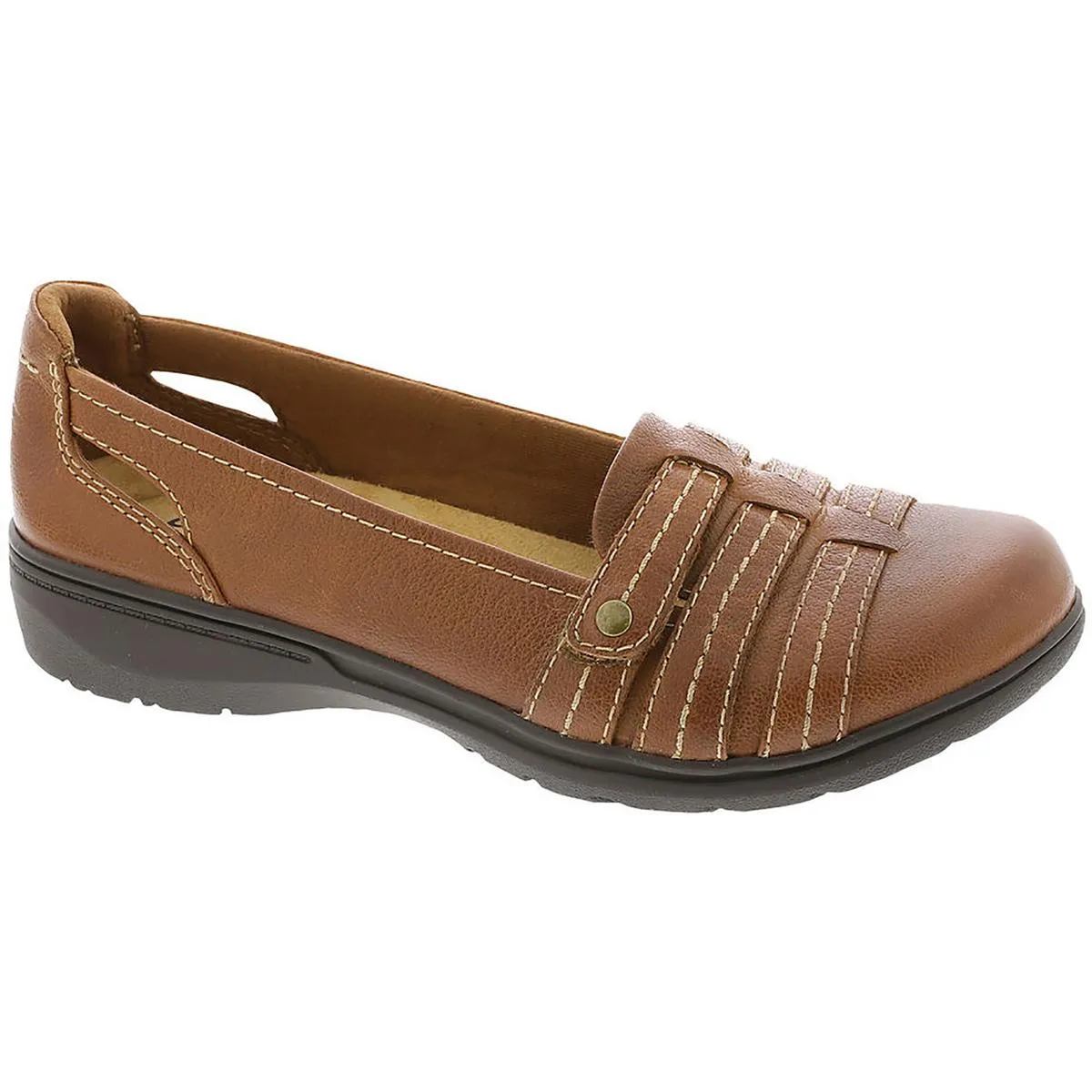Carleigh Eliza Womens Embossed Adjustable Moccasins