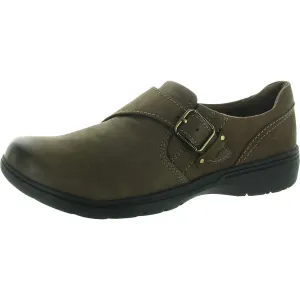 CARLEIGH JAZZ Womens Belted Leather Slip-On Sneakers